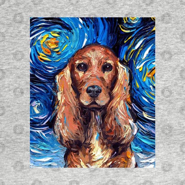 Cocker Spaniel Night (Portrait) by sagittariusgallery